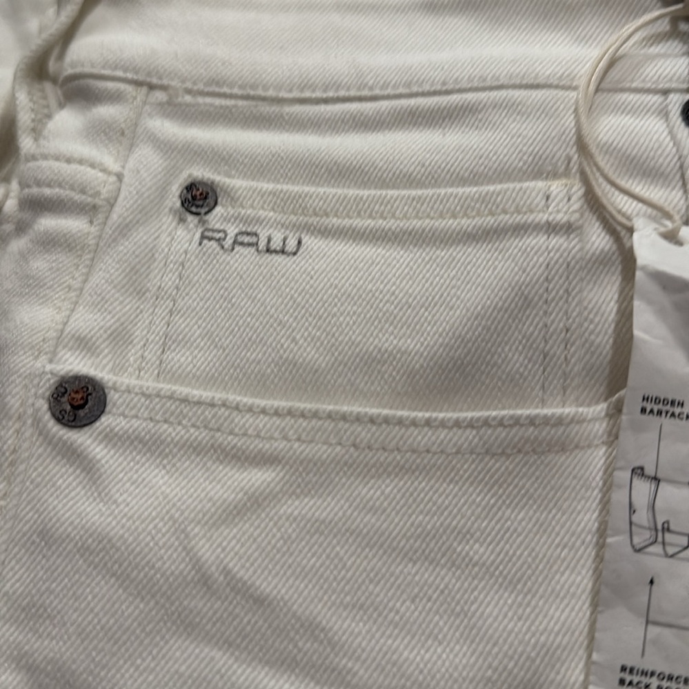 G-Star Men's White Jeans slim fit size (36/32) - Picture 3 of 10